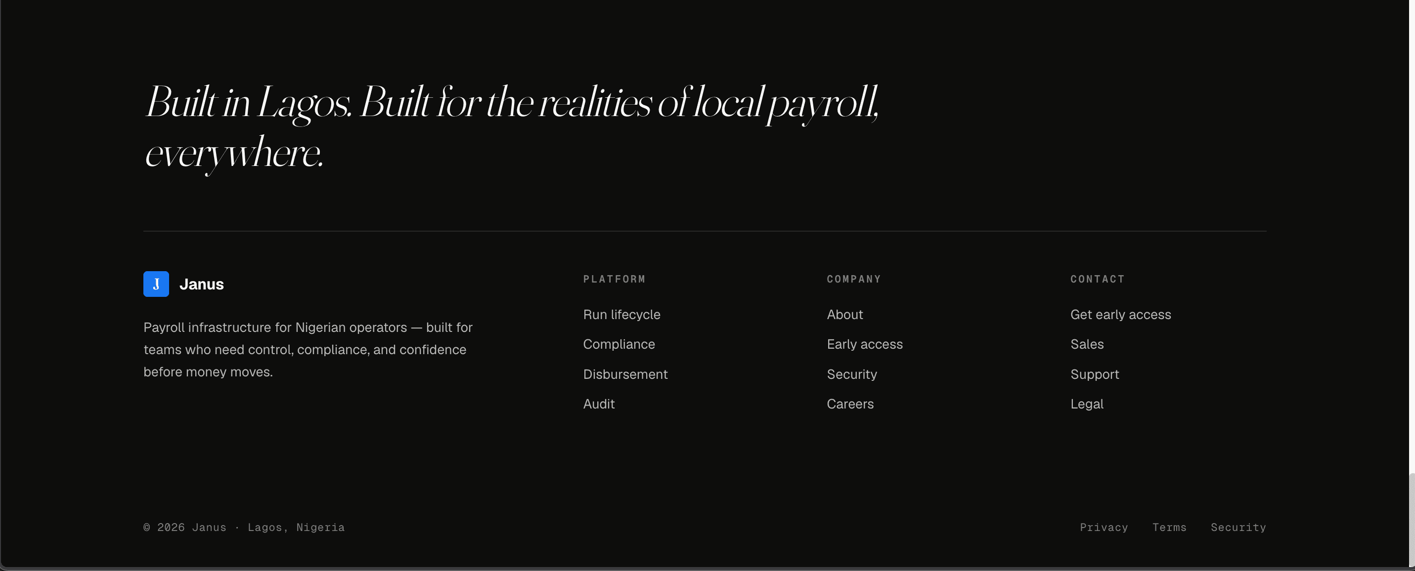 Janus Payroll project preview